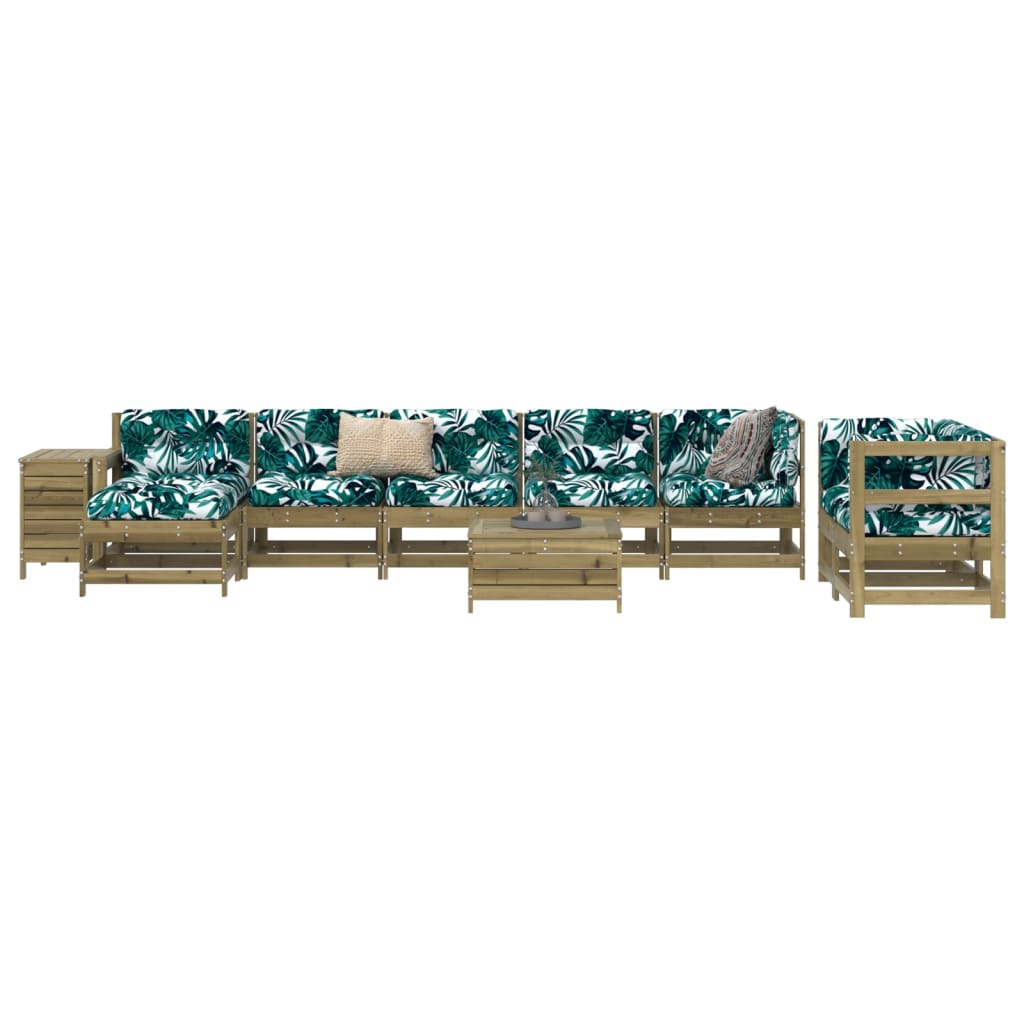 Set Divani da Giardino 10 pz in Legno Impregnato di Pino 3250663