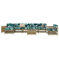 Set Divani da Giardino 10 pz in Legno Impregnato di Pino 3250675