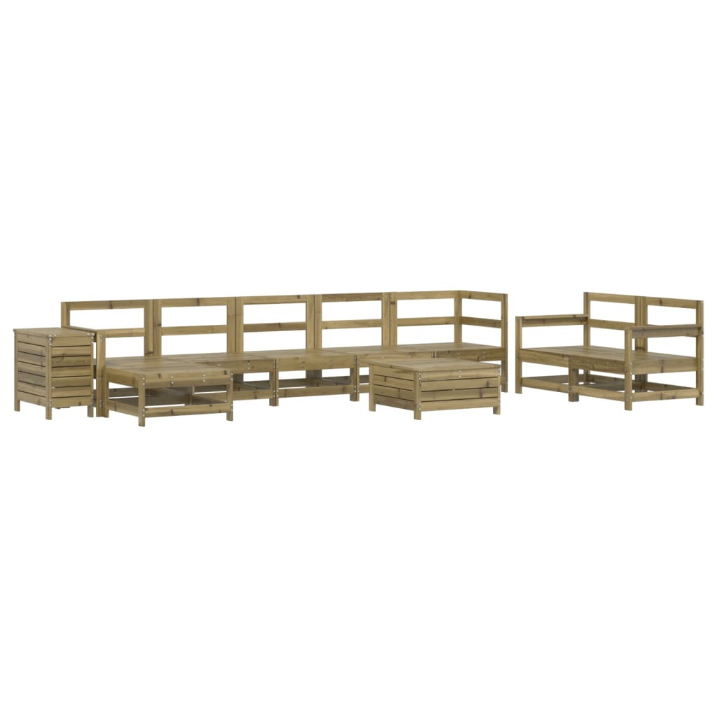 Set Divani da Giardino 10 pz in Legno Impregnato di Pinocod mxl 116869