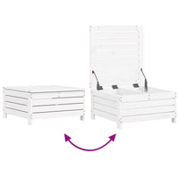 Set Divani da Giardino 10 pz Bianco in Legno Massello di Pino 3250681