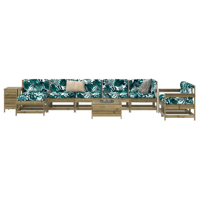 Set Divani da Giardino 10 pz in Legno Impregnato di Pinocod mxl 116871