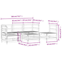 Set Divani da Giardino 6 pz in Legno Impregnato di Pino 3250723