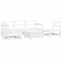 Set Divani da Giardino 6 pz Bianco in Legno Massello di Pino 3250745