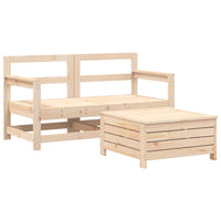 Set Divani da Giardino 3 pz in Legno Massello di Pino 3250760