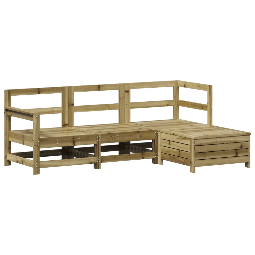 Set Divani da Giardino 4 pz in Legno Impregnato di Pino 3250779