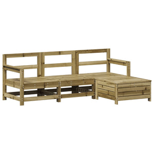 Set Divani da Giardino 4 pz in Legno Impregnato di Pinocod mxl 93046