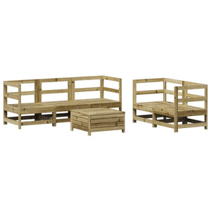 Set Divani da Giardino 6 pz in Legno Impregnato di Pino 3250807