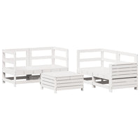 Set Salotto da Giardino 5 pz Bianco in Legno Massello di Pino 3250813