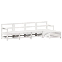 Set Salotto da Giardino 5 pz Bianco in Legno Massello di Pino 3250853