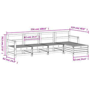 Set Divani da Giardino 5 pz in Legno Impregnato di Pino 3250855