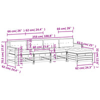 Set Divani Giardino 5 pz con Cuscini Legno Massello di Douglas 3250858