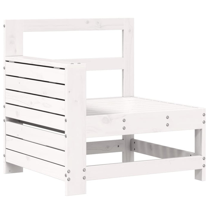 Set Divani da Giardino 7 pz Bianco in Legno Massello di Pino 3250873