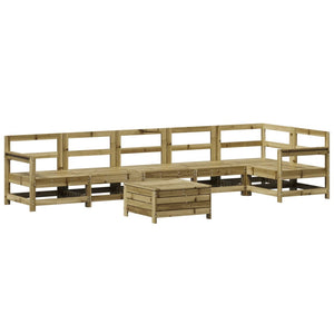 Set Divani da Giardino 7 pz in Legno Impregnato di Pino 3250891