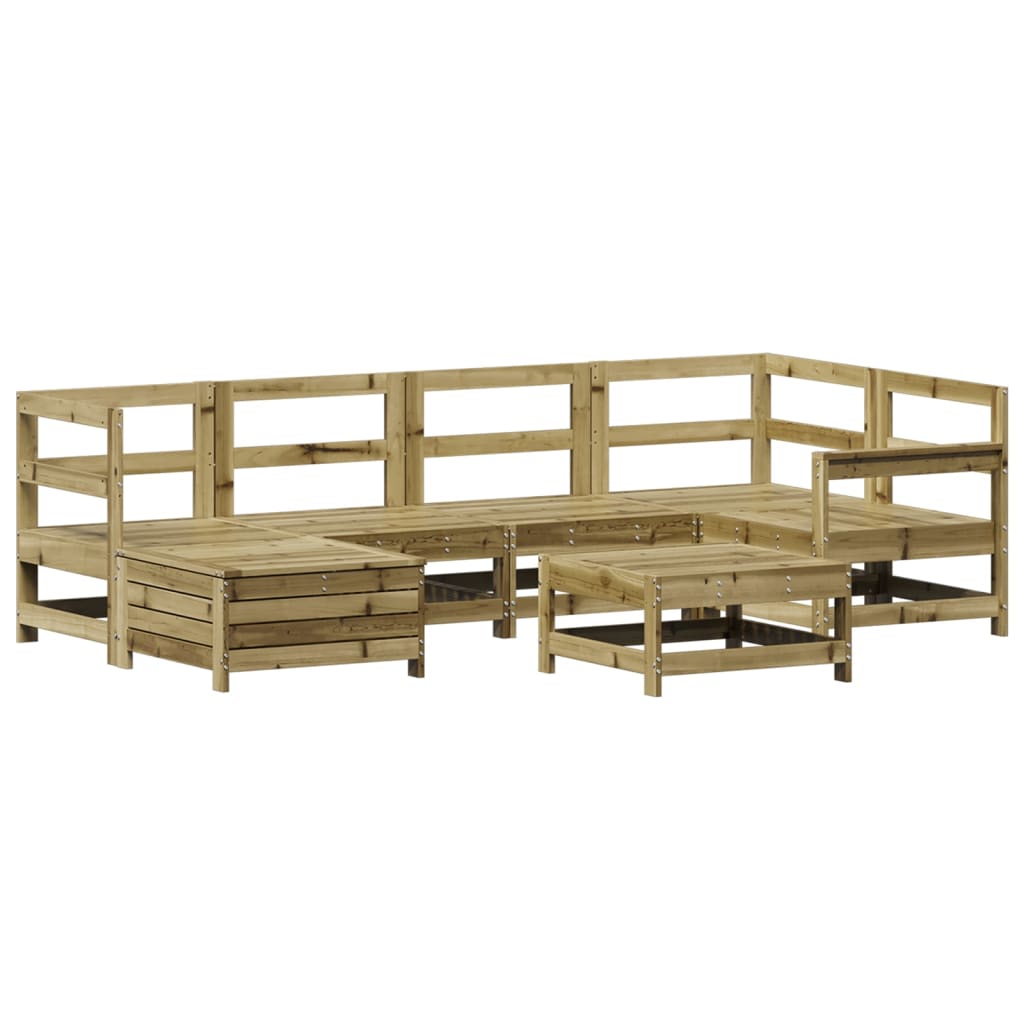 Set Divani da Giardino 7 pz in Legno Impregnato di Pino 3250951