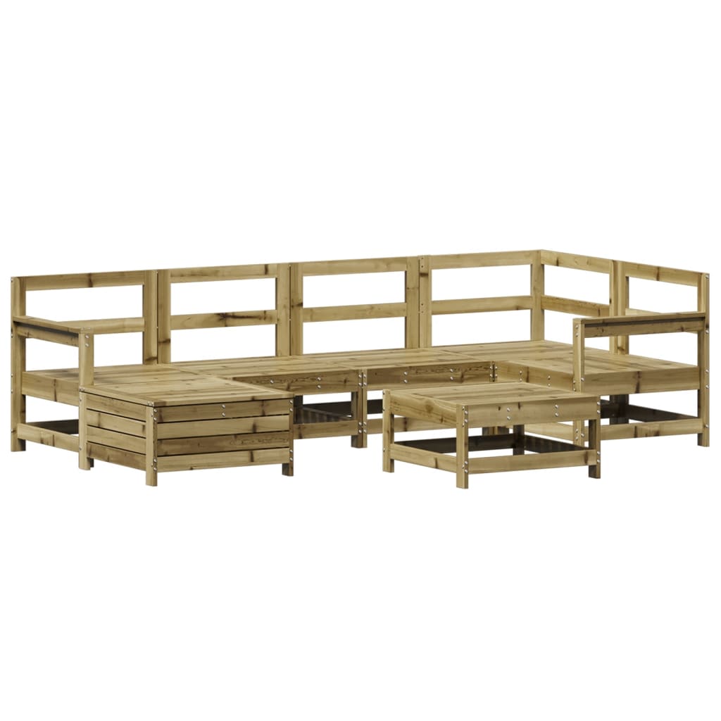 Set Divani da Giardino 7 pz in Legno Impregnato di Pino 3250959