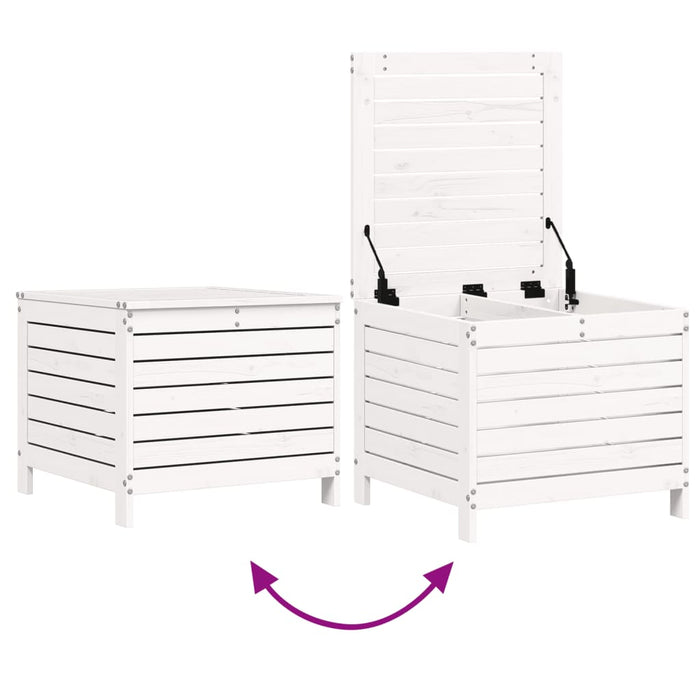 Set Divani da Giardino 7 pz Bianco in Legno Massello di Pino 3250965