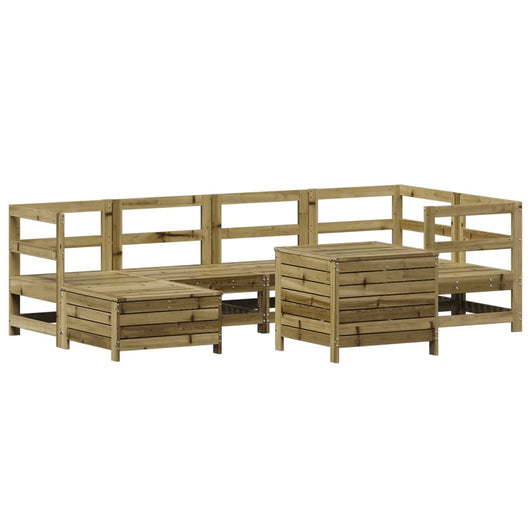 Set Divani da Giardino 7 pz in Legno Impregnato di Pino 3250967