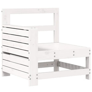 Set Divani da Giardino 7 pz Bianco in Legno Massello di Pino 3250969