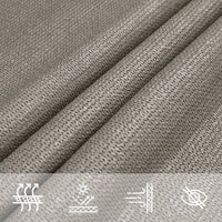 Vela Parasole 160 g/m² Quadrata Grigio Chiaro 4,5x4,5 m in HDPE 4001969