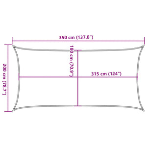 Vela Parasole 160 g/m² Rettangolare Sabbia 2x3,5 m in HDPE 4002030