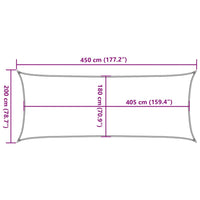 Vela Parasole 160 g/m² Rettangolare Sabbia 2x4,5 m in HDPE 4002032