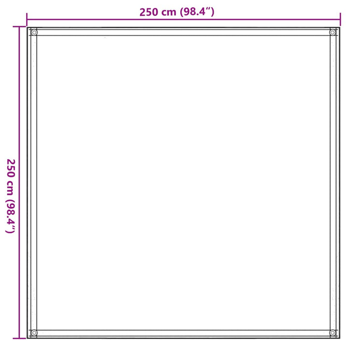 Tappeto da Tenda Verde Chiaro 250x250 cm HDPE 4002272