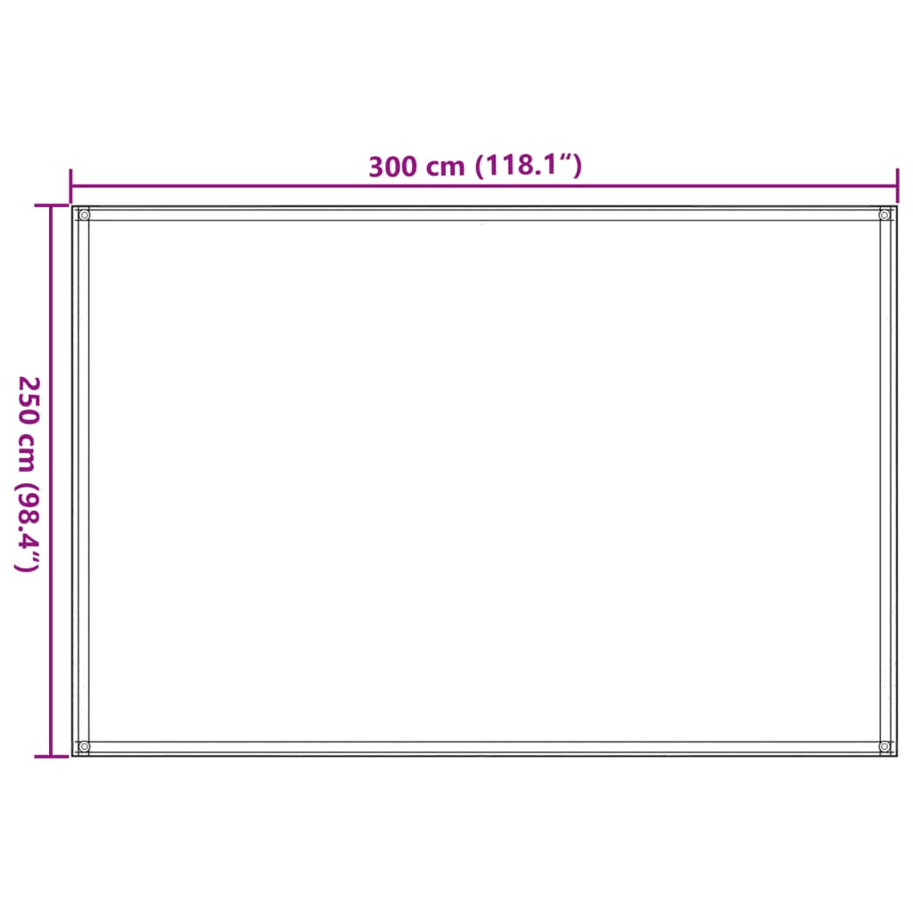 Tappeto da Tenda Verde Chiaro 250x300 cm HDPE 4002273