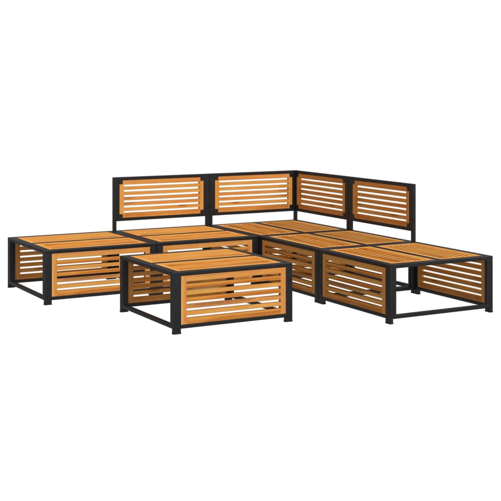 Set Divano da Giardino 6 pz con Cuscini in Massello di Acacia 3214876