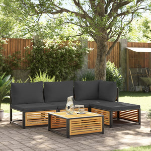 Set Divano da Giardino 5 pz con Cuscini Legno Massello Acacia 3214878