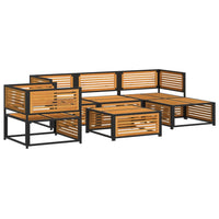 Set Divano da Giardino 6 pz con Cuscini in Massello di Acacia 3214880