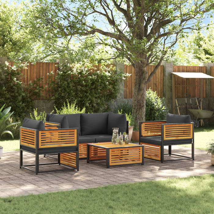 Set Divano da Giardino 5 pz con Cuscini Legno Massello Acacia 3214890