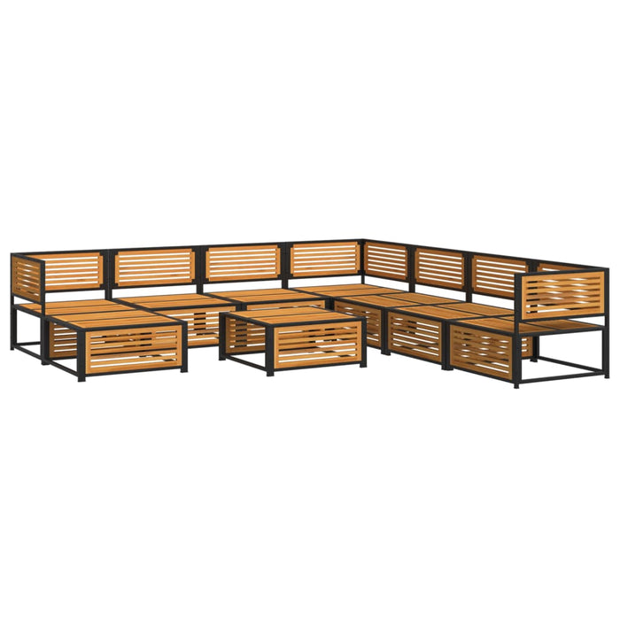 Set Divano Giardino 9 pz con Cuscini Legno Massello di Acacia 3214897