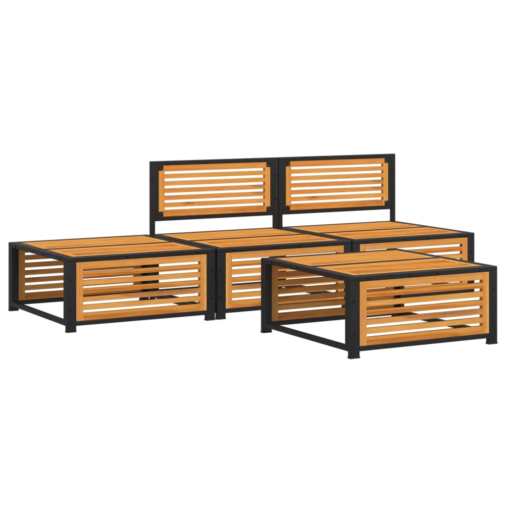 Set Divani da Giardino 4pz con Cuscini Legno Massello di Acacia 3214902