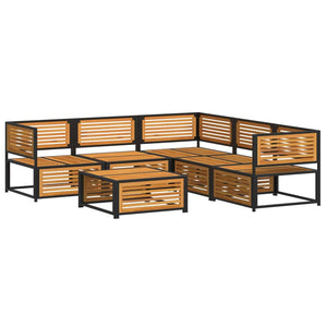 Set Divano da Giardino 6 pz con Cuscini in Massello di Acacia 3214912