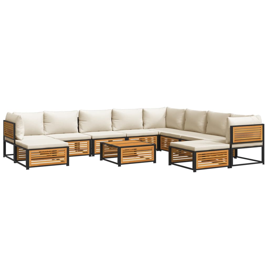 Set Divano da Giardino 11 pz con Cuscini Legno Massello Acacia 3214924