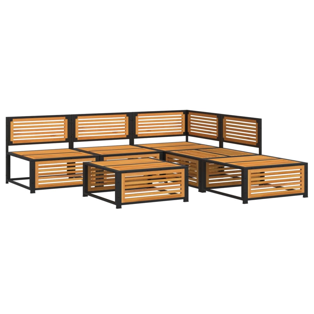 Set Divano da Giardino 6 pz con Cuscini in Massello di Acacia 3214929