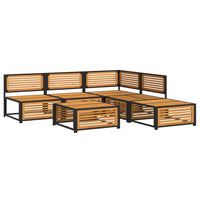 Set Divano da Giardino 6 pz con Cuscini in Massello di Acacia 3214929