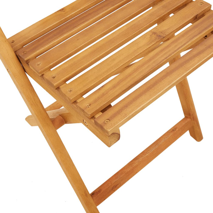 Sedie da Giardino Pieghevoli 8pz Nere Legno Massello di Acacia 3214603