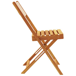 Sedie da Giardino Pieghevoli 6pz Beige Tessuto e Legno Massello 3214620