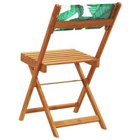 Sedie da Giardino Pieghevoli 4pz Verde Tessuto e Legno Massello 3214622