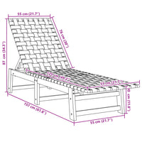 Lettini Prendisole 2pz Rossi Legno Massello di Acacia e Tessuto 3214211