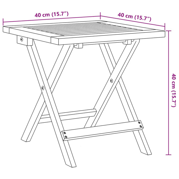 Lettini con Tavolino 2pz Blu Scuro in Legno Massello di Acacia 3214218