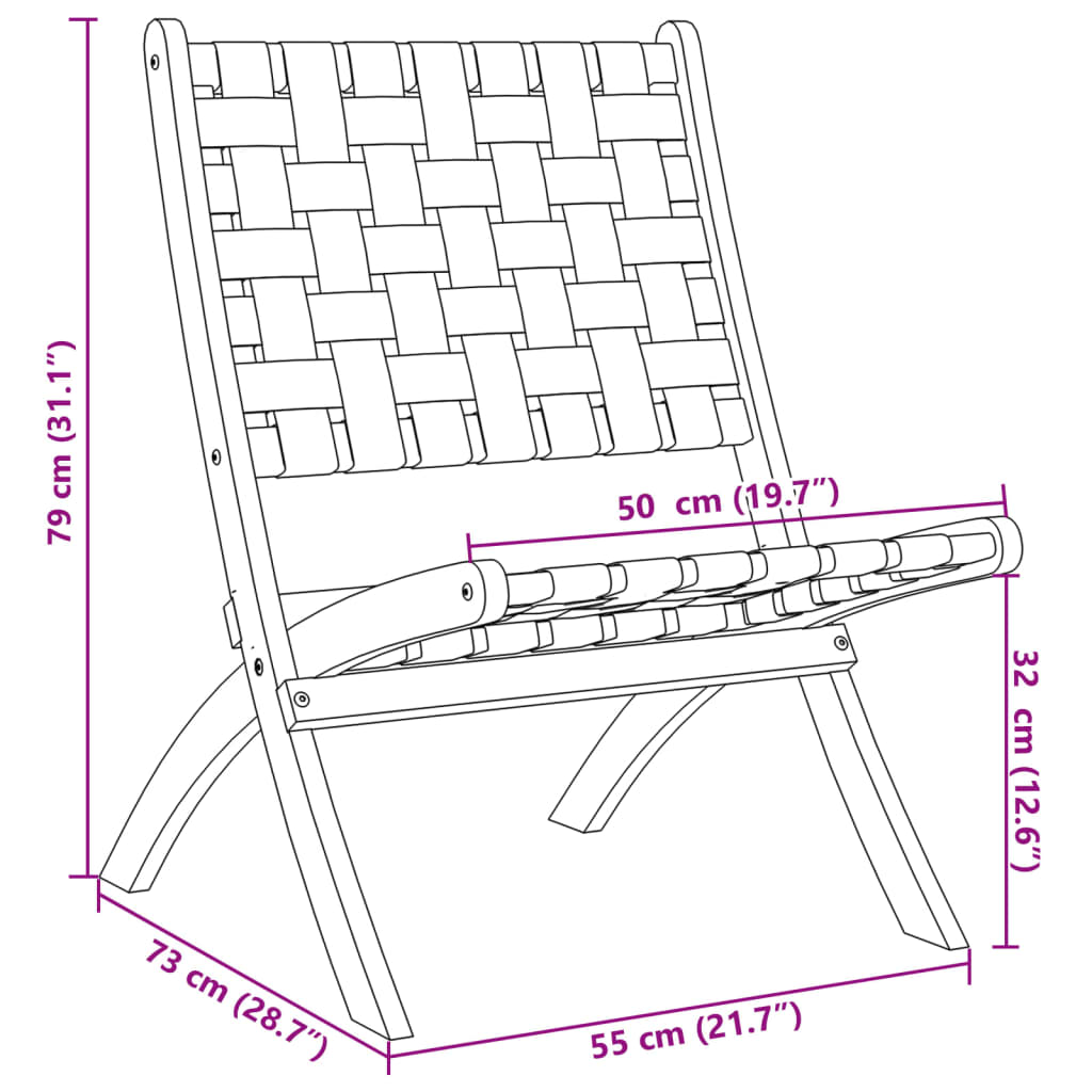 Sedie Pieghevoli Giardino 2pz con Tavolino Rosse Legno Massello 3214220