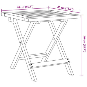 Sedie Pieghevoli Giardino 2pz con Tavolino Rosse Legno Massello 3214220