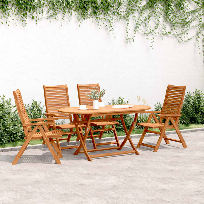 Sedie Giardino Reclinabili 4 pz 56x72x107 Legno Massello Acacia 3214477