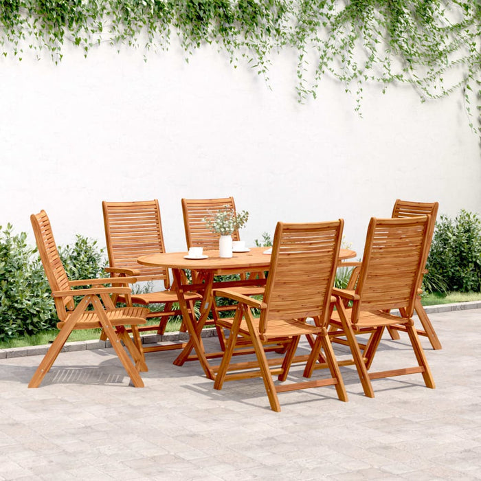 Sedie Giardino Reclinabili 6pz 56x72x107 Legno Massello Acacia 3214478