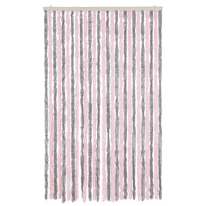 Tenda Antimosche Grigio Argento e Rosa 118x220 cm in Ciniglia 4004886