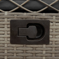 Sedie da Giardino Reclinabili 2 pz Grigio Polyrattan 368663