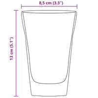 Bicchieri a Doppia Parete in Vetro 6 pz 350 ml 4005739