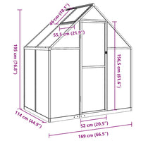 Telaio Serra con Base Antracite 169x114x195 cm in Alluminio 4005824